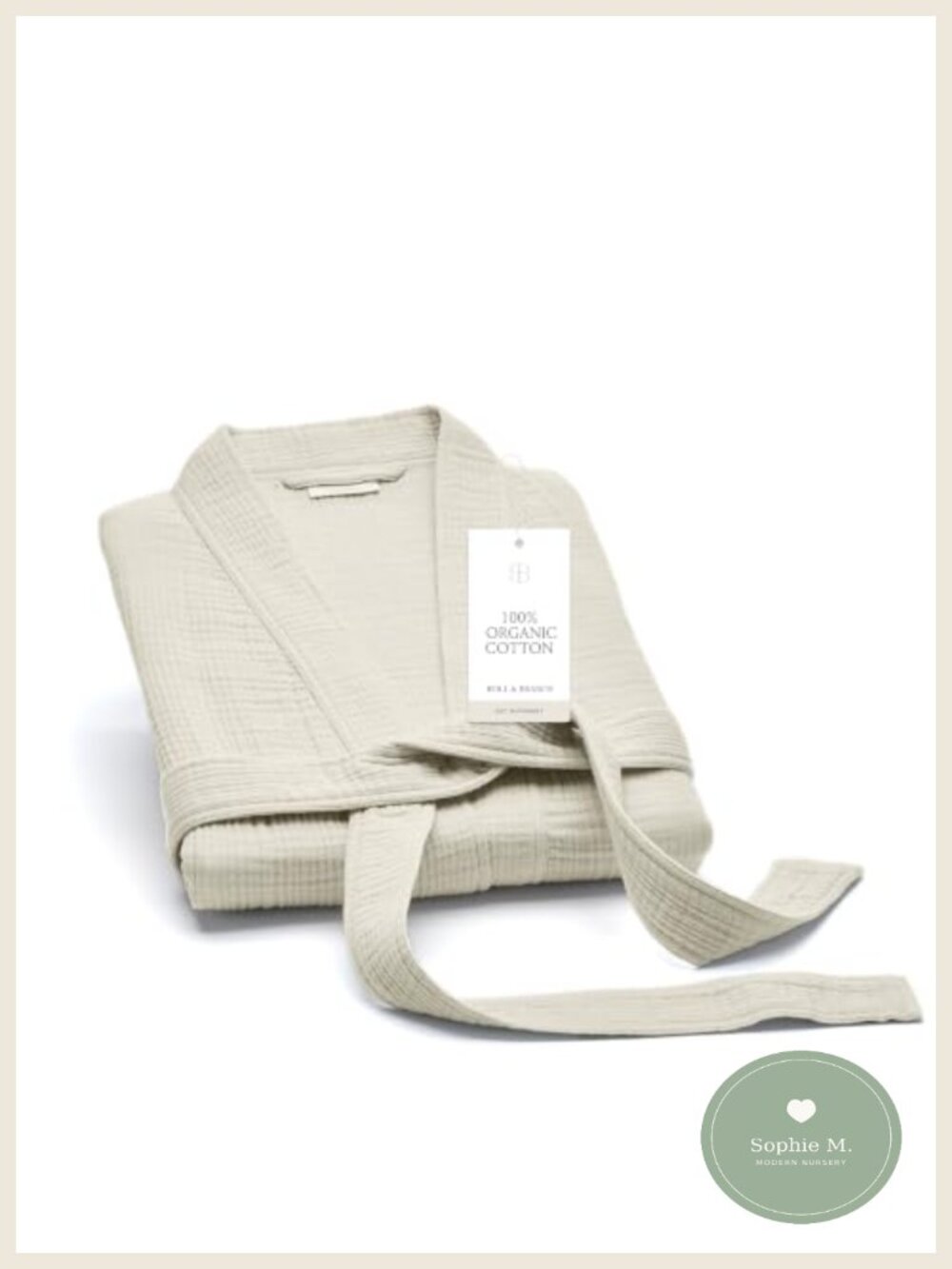 Dream Robe 100% Organic Cotton Ultra Soft Lightweight Unisex Sleep Lounge Robe